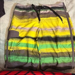 Mossimo Supply Co. Multicolor Striped Board Shorts